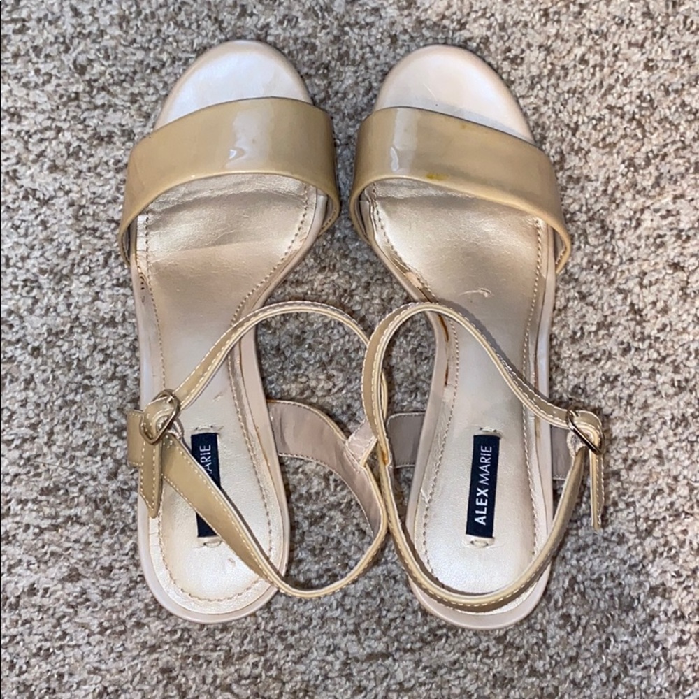 Alex Marie tan short heels